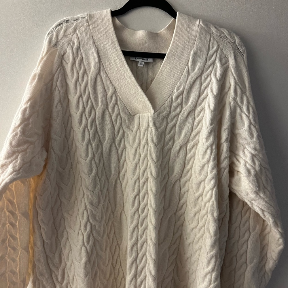 STUNNING & Other Stories Cream Cable Knit Sweater Dress - Size Small